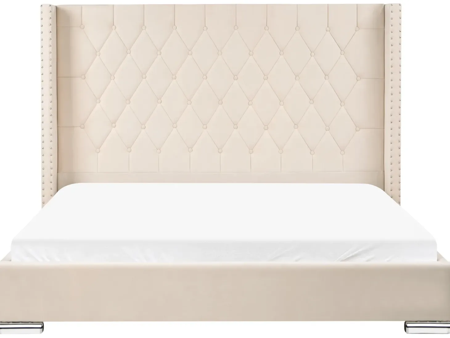 Seng Velour LUBBON 180 x 200 cm Cremehvid