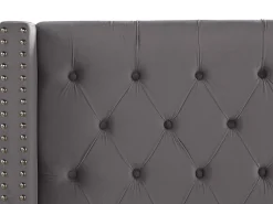 Seng Velour LUBBON 160 x 200 cm Grå