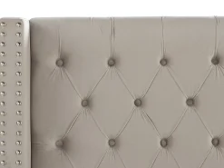 Seng Velour LUBBON 180 x 200 cm Lysegrå