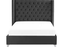 Seng Velour LUBBON 160 x 200 cm Sort