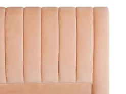 Seng Velour MARVILLE 180 x 200 cm Ferskenagtig lyserød
