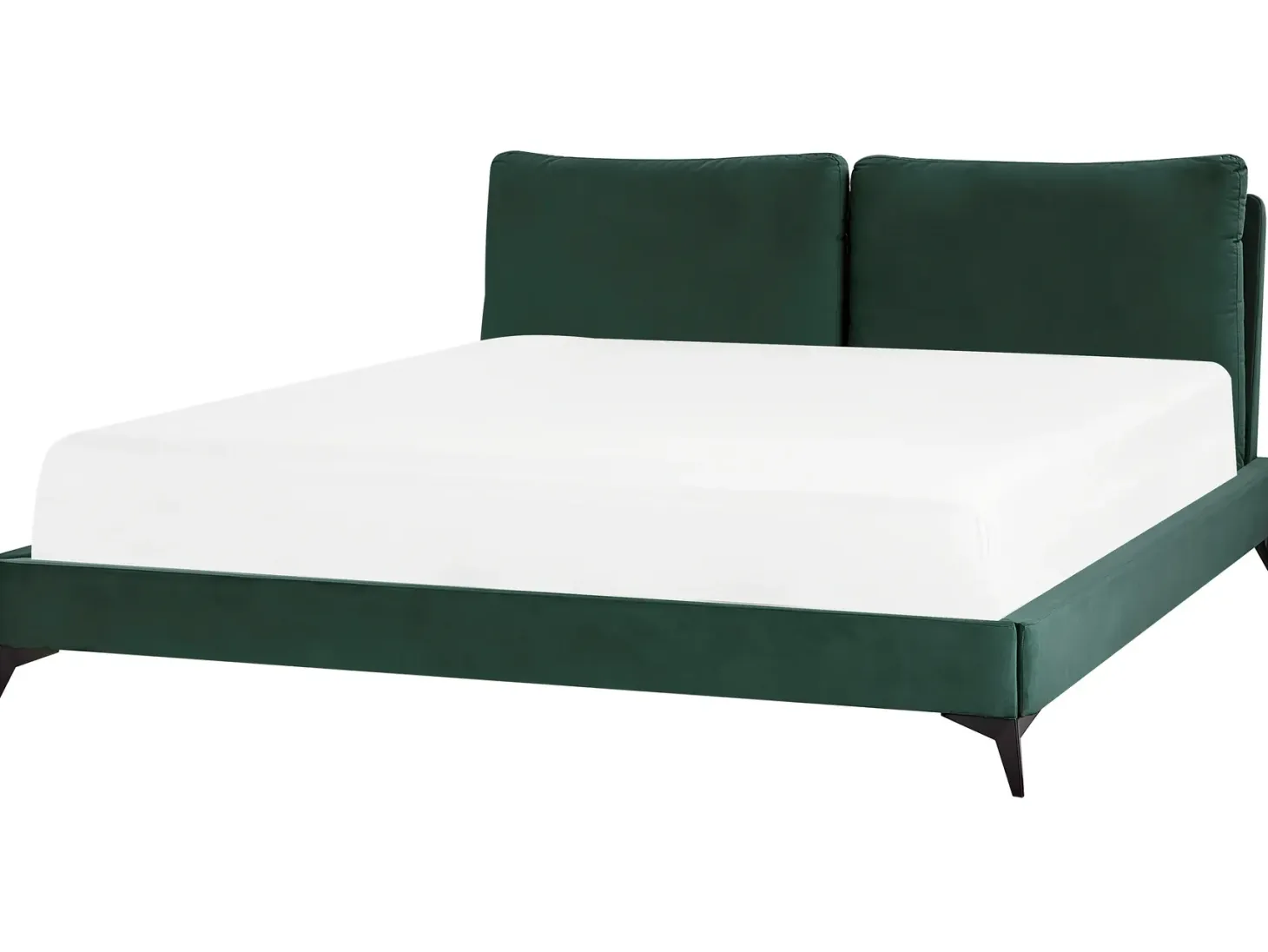 Seng Velour MELLE 180 x 200 cm Smaragdgrøn