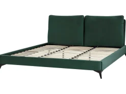 Seng Velour MELLE 180 x 200 cm Smaragdgrøn