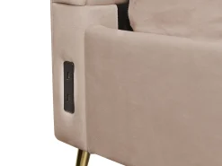 Seng Velour MIRIBEL 160 x 200 cm Brungrå