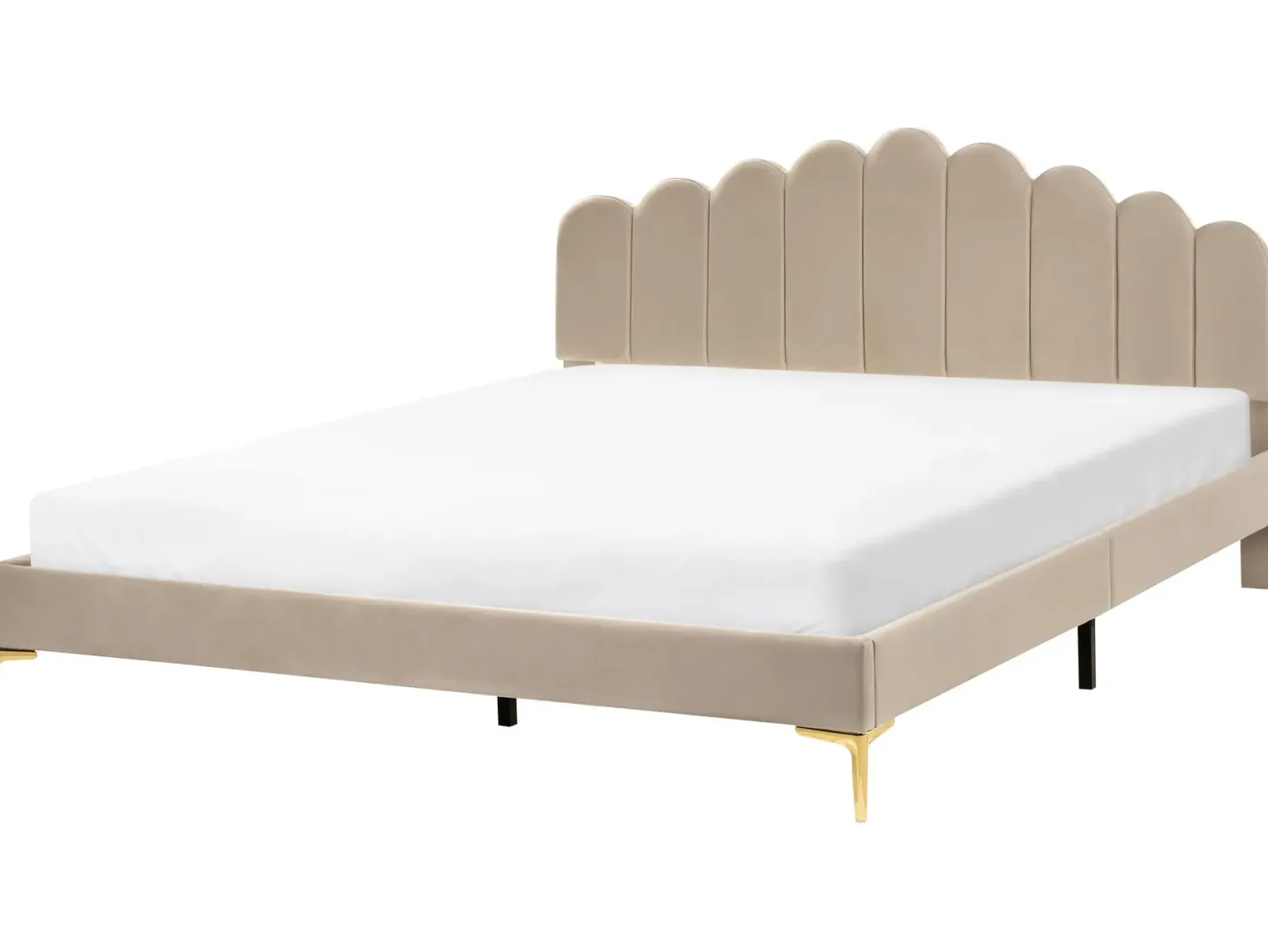 Seng Velour SAUVIAN 180 x 200 cm Brungrå