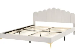 Seng Velour SAUVIAN 180 x 200 cm Cremehvid