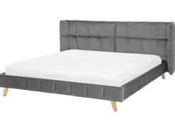 Seng Velour SENLIS 180 x 200 cm Grå