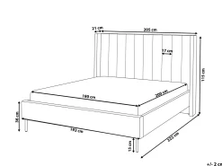 Seng Velour VILLETTE 180 x 200 cm Beige