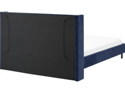 Seng Velour VILLETTE 160 x 200 cm Navy Blå