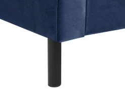 Seng Velour VILLETTE 160 x 200 cm Navy Blå