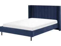 Seng Velour VILLETTE 160 x 200 cm Navy Blå