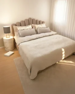 Seng Velour VINCENNES 180 x 200 cm Brungrå