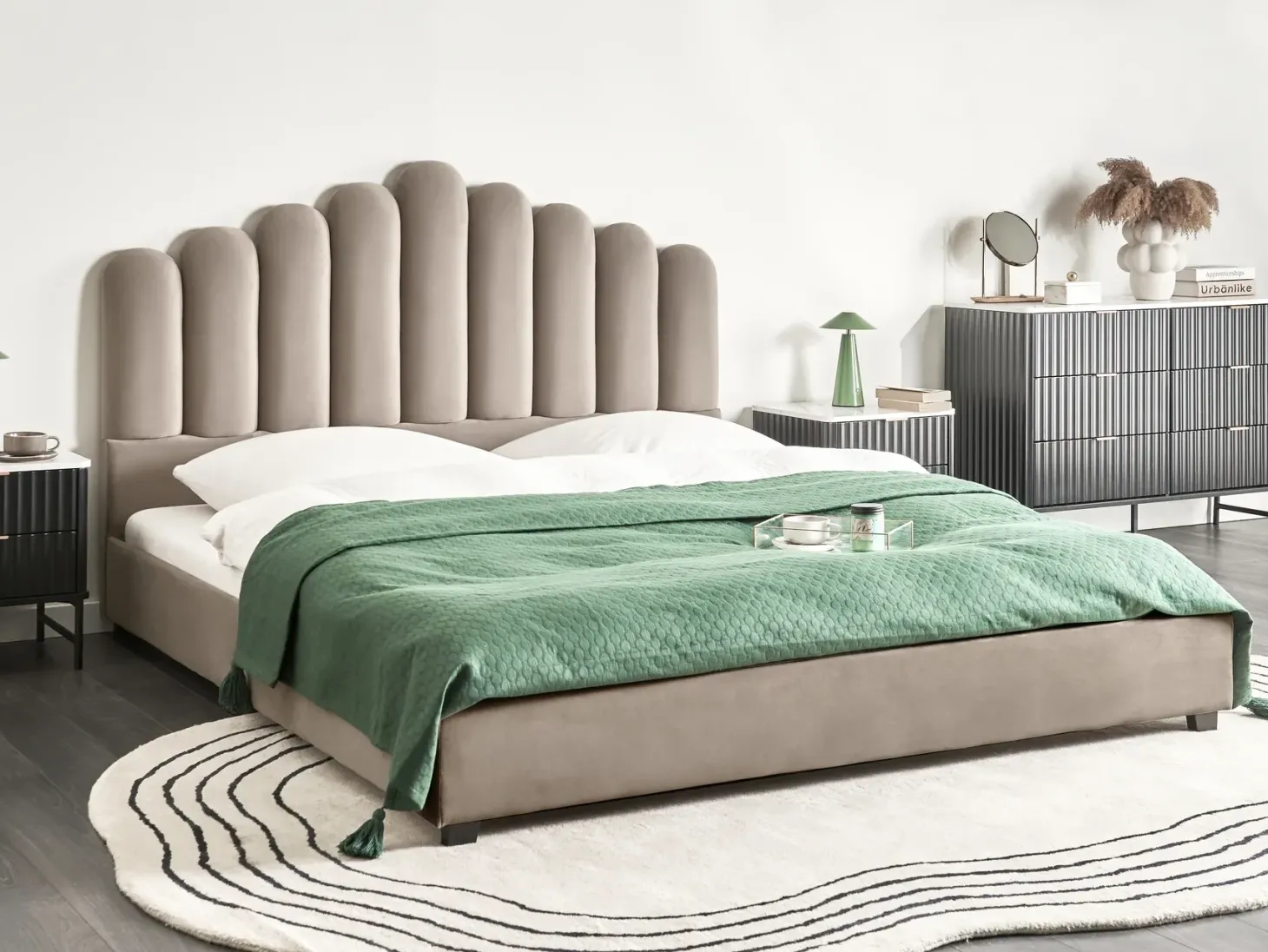 Seng Velour VINCENNES 180 x 200 cm Brungrå
