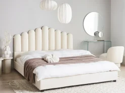 Seng Velour VINCENNES 180 x 200 cm Cremehvid