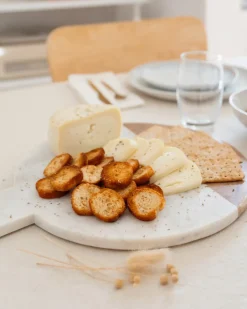 Serveringsbakke ACHARNES Sten Hvid marmor