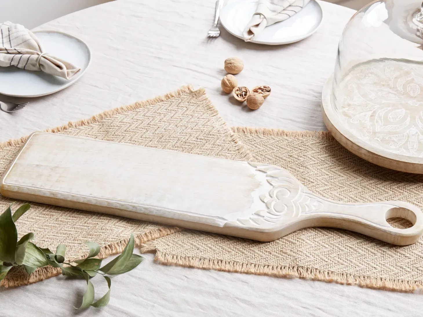 Serveringsbakke EDFU Mangotræ Lysebrun
