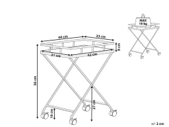 Serveringsvogn LEOTI Metal Sort