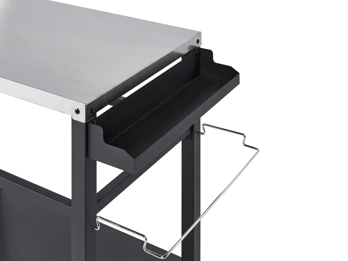 Serveringsvogn til haven SPIAZZI Sort Metal