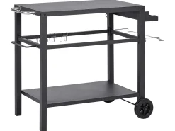 Serveringsvogn til haven STALETTI Sort Metal