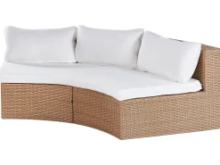 SEVERO 9 personers Loungesæt med bord Sand Beige PE-rattan