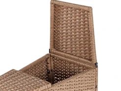 SEVERO 9 personers Loungesæt med bord Sand Beige PE-rattan