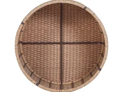 SEVERO 9 personers Loungesæt med bord Sand Beige PE-rattan