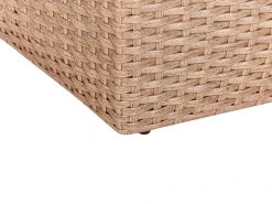 SEVERO 9 personers Loungesæt med bord Sand Beige PE-rattan