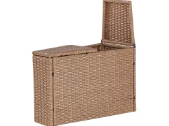 SEVERO 9 personers Loungesæt med bord Sand Beige PE-rattan