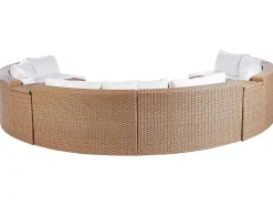 SEVERO 9 personers Loungesæt med bord Sand Beige PE-rattan