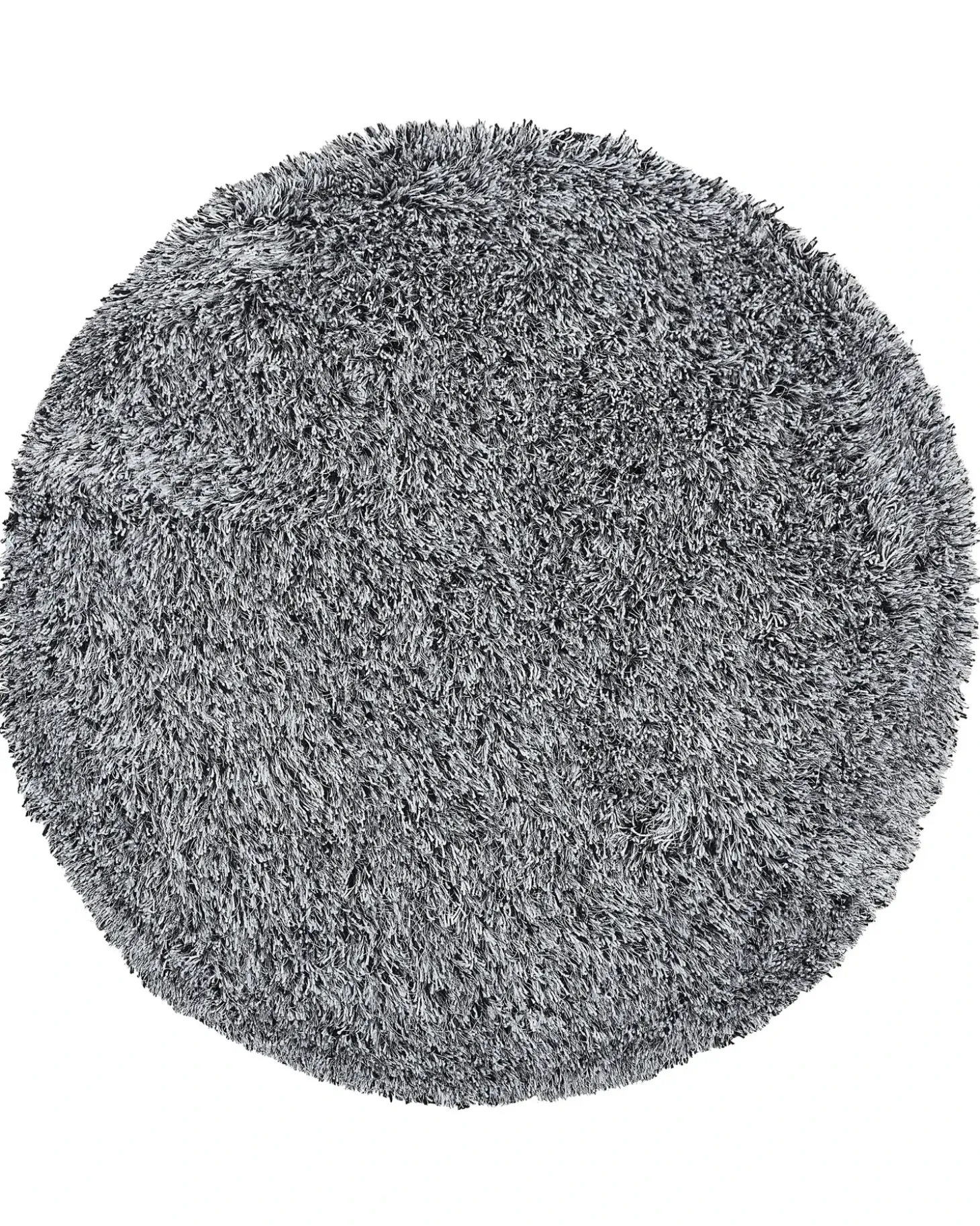 Shaggy gulvtæppe CIDE Sort/hvid ø 140 cm