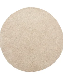 Shaggy gulvtæppe DEMRE Beige ø 140 cm