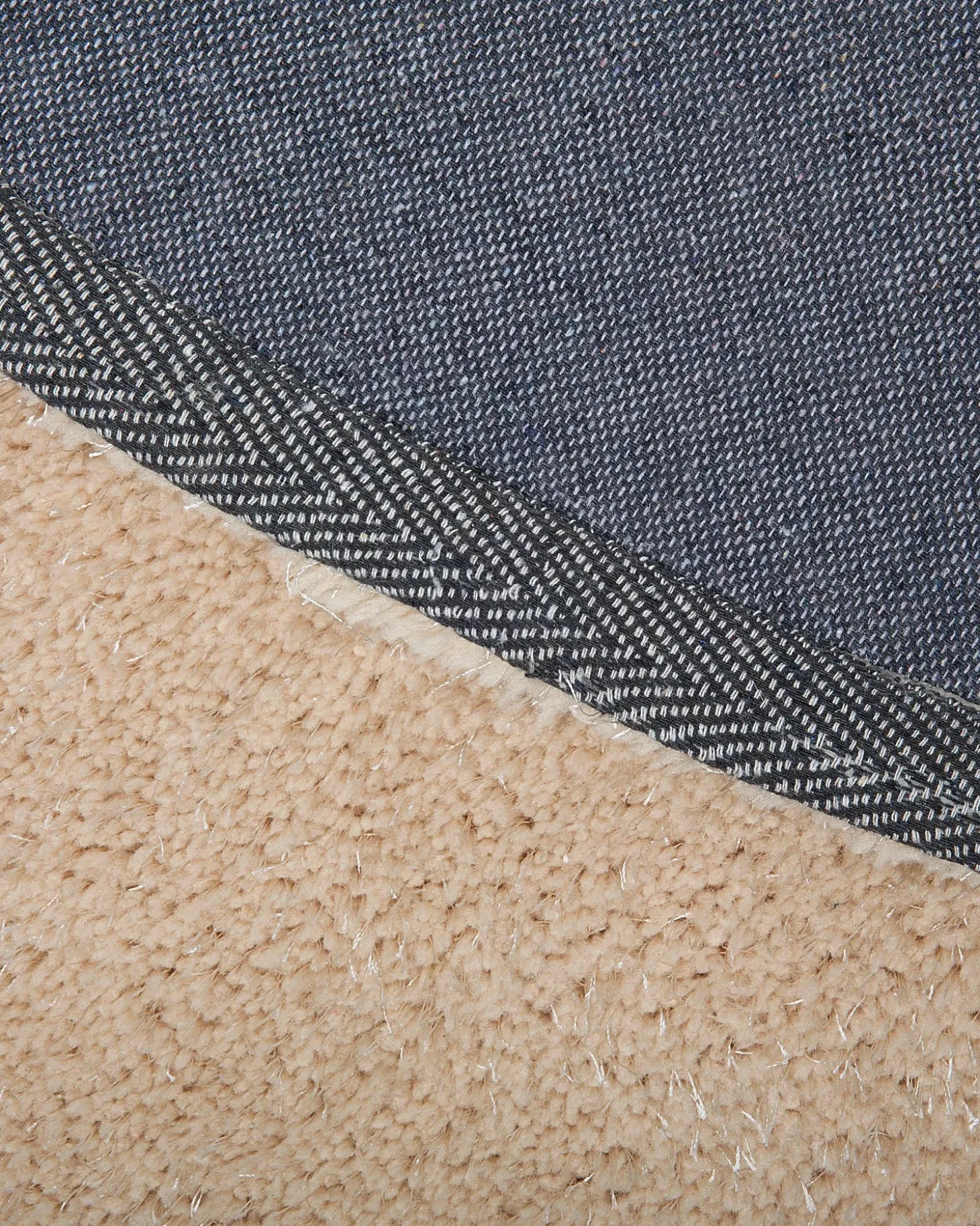 Shaggy gulvtæppe DEMRE Beige ø 140 cm