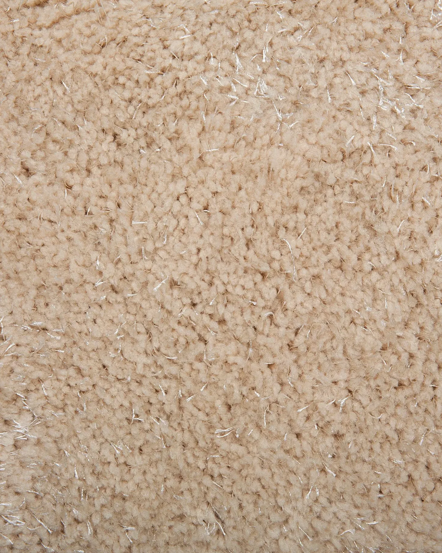 Shaggy gulvtæppe DEMRE Beige ø 140 cm