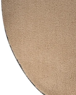 Shaggy gulvtæppe DEMRE Sand Beige ø 140 cm