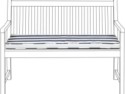 Siddehynde til bænk VIVARA 112 x 54 cm Navy Blå