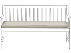Siddehynde til bænk VIVARA 152 x 54 cm Beige