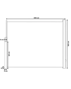 Sidemarkise DORIO 305 cm 160 cm Beige