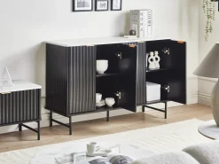 Skab GLASTONBURY Marmor/sort