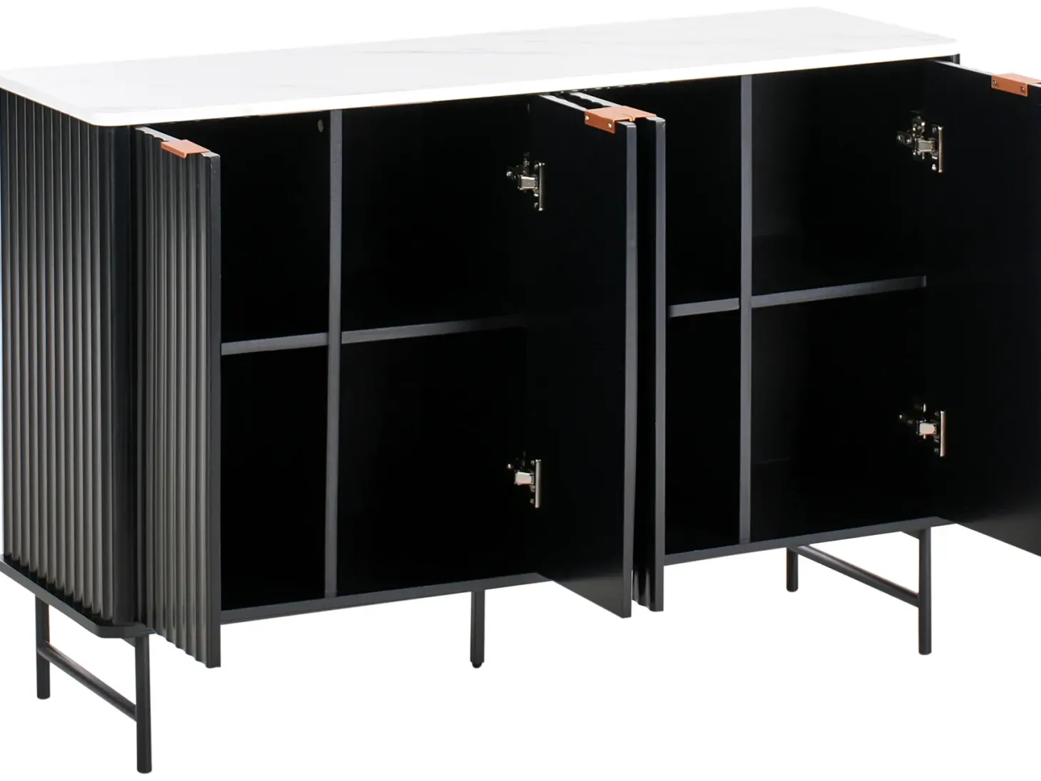 Skab GLASTONBURY Marmor/sort