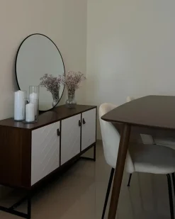 Skab NUEVA Mørkebrun/hvid