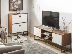 Skab NUEVA Mørkebrun/hvid