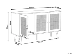 Skab PEROTE Rattan Lysebrun