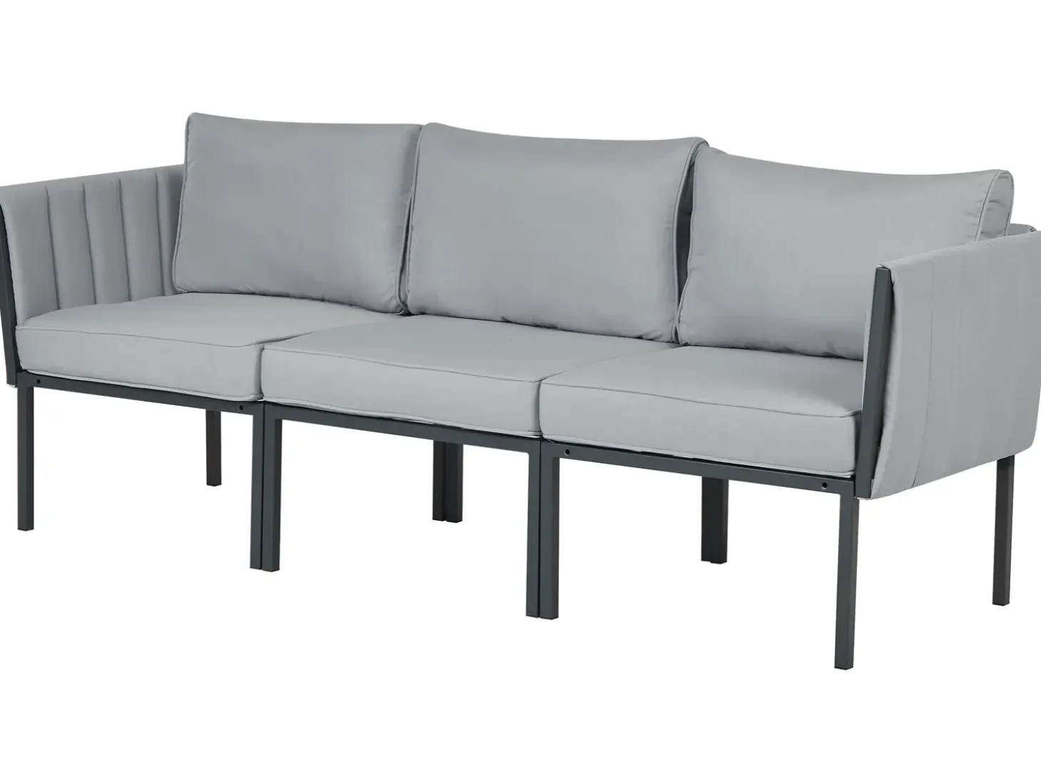 SKALA 5 personers Loungesæt med bord Mørkegrå Metal