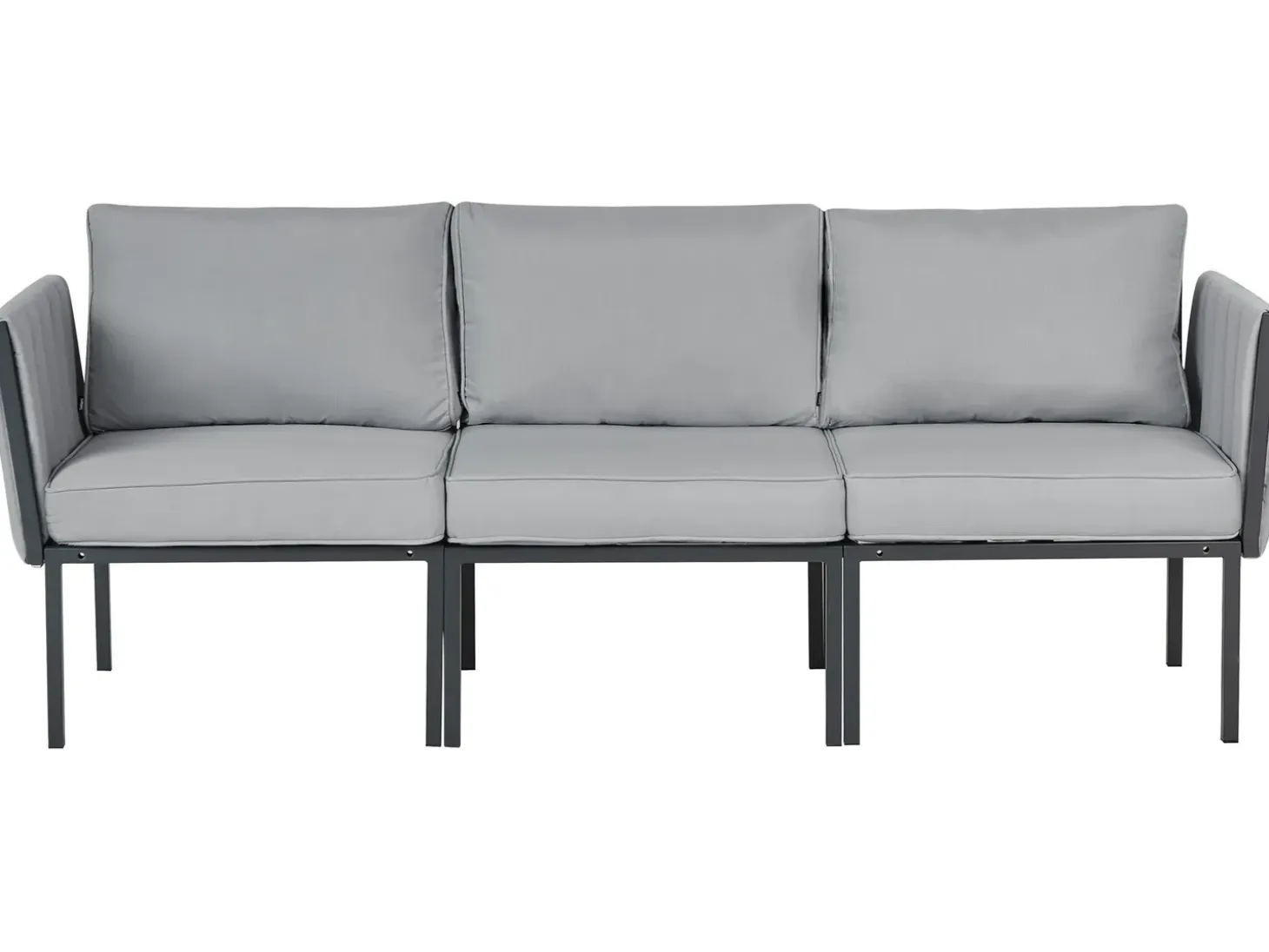 SKALA 5 personers Loungesæt med bord Mørkegrå Metal