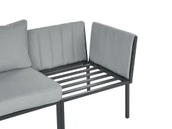 SKALA 5 personers Loungesæt med bord Mørkegrå Metal