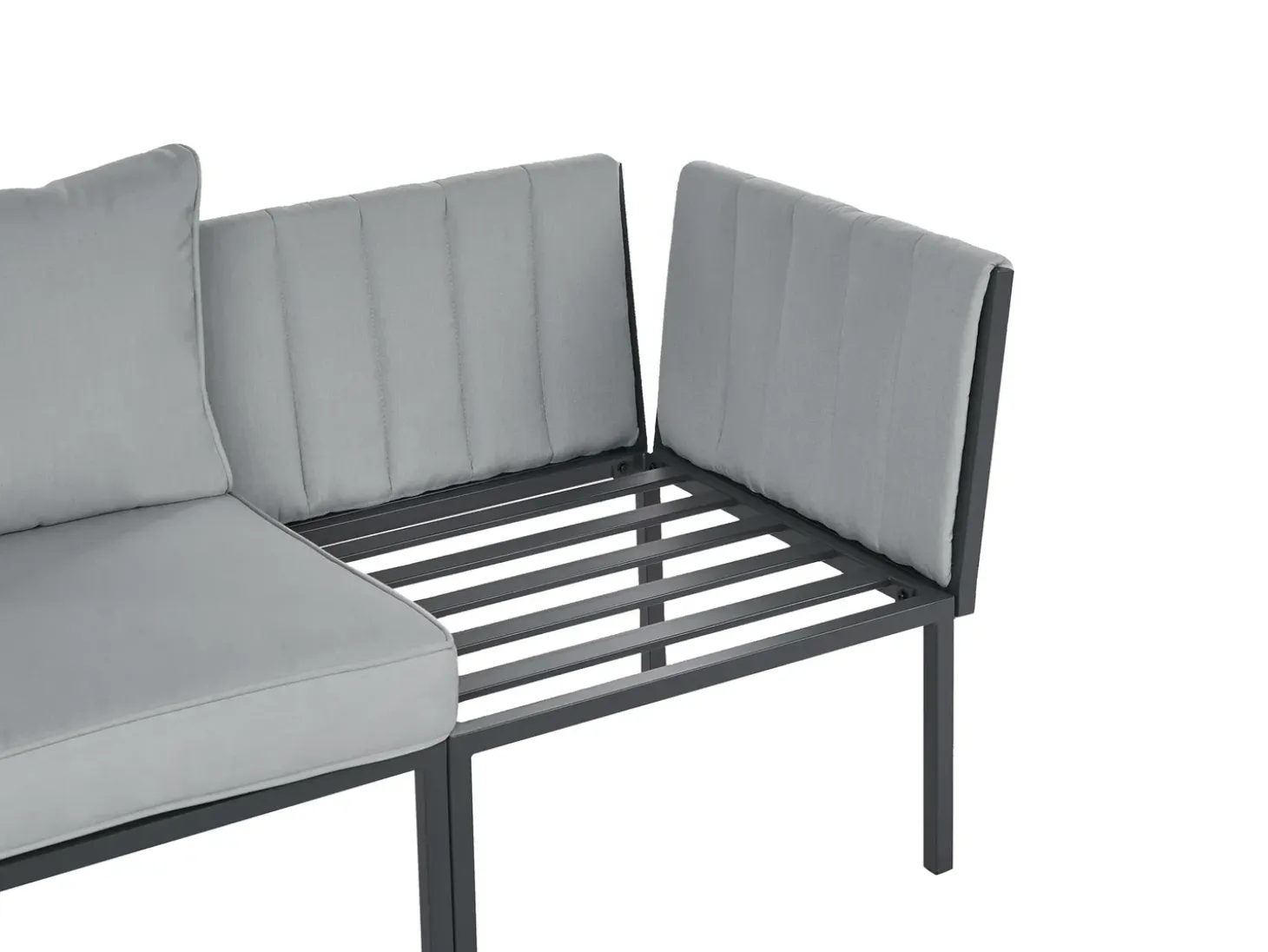 SKALA 5 personers Loungesæt med bord Mørkegrå Metal
