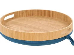 Skammel med opbevaring NEELY Velour Navy Blå