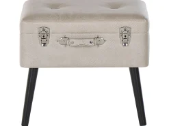 Skammel med opbevaring MALLARD Kunstlæder Beige