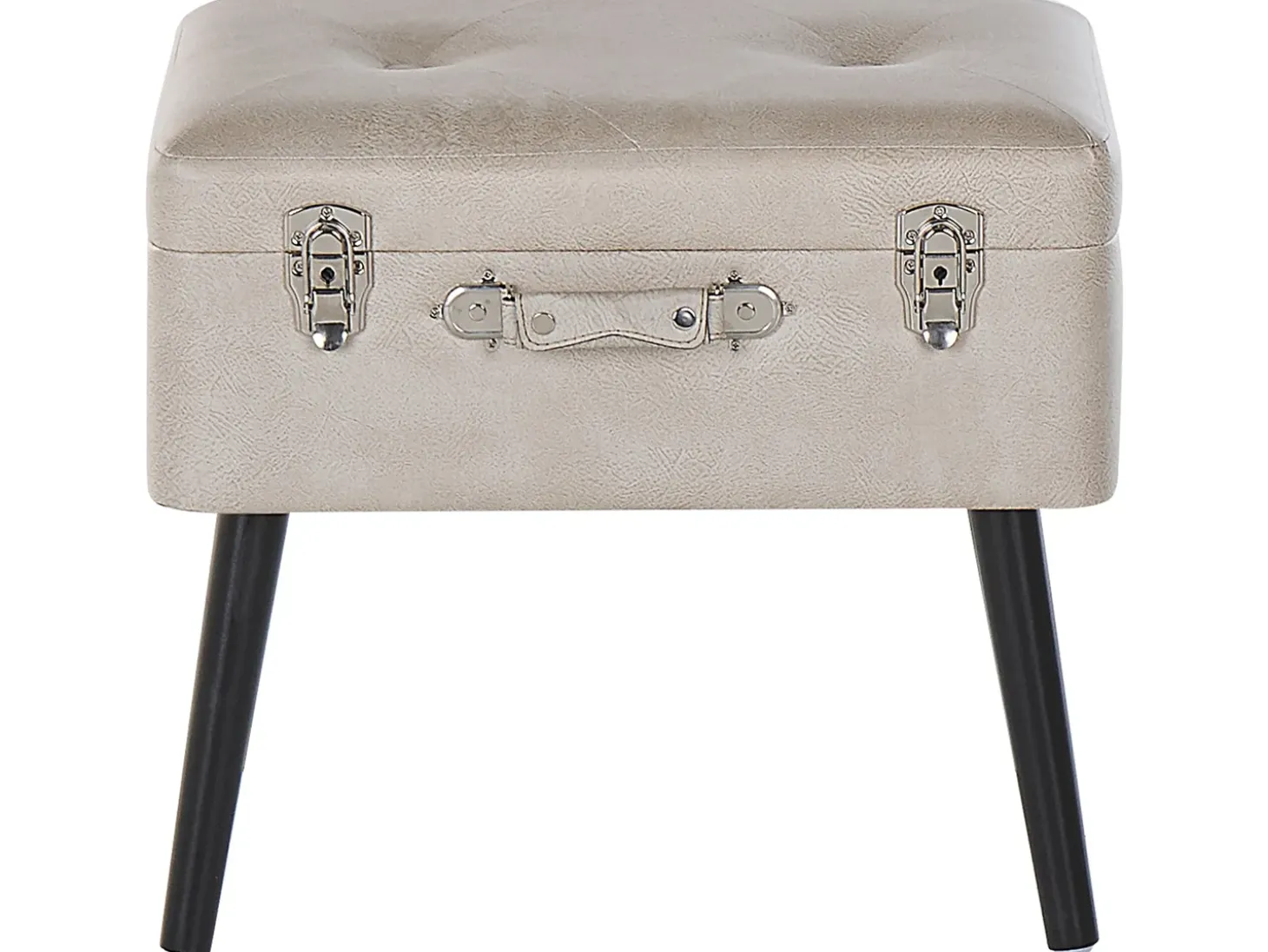 Skammel med opbevaring MALLARD Kunstlæder Beige