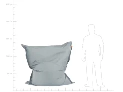 Sækkestol 300 L FUZZY 140 cm 180 cm Lysegrå
